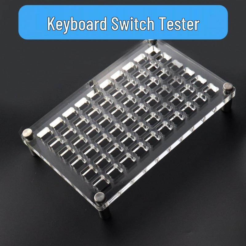 Acrylic Base Manual Mechanical Keyboard Switch Tester - Compatible with Cherry Black, Red, Brown, Green, and Silver Switches