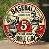 Vintage Retro Tin Sign 8x8 Inch, Baseball Metal Wall Art for Man Cave Garage Bar, American Sports Memorabilia