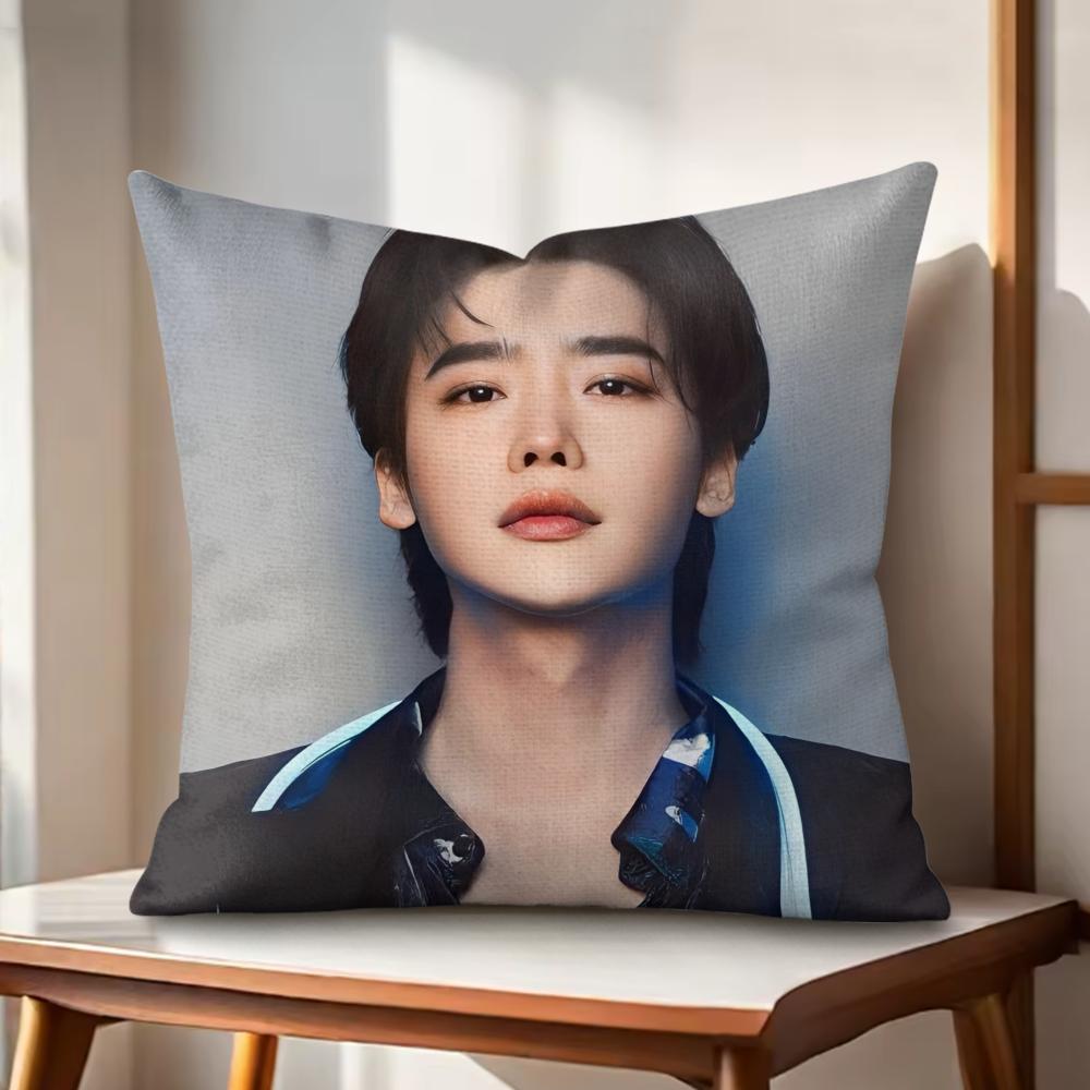 LLee JJong Suk Cushion Cover Natural Linen Organic Fabric DoubleSided Printing Couch Pillow Covers Home Decor