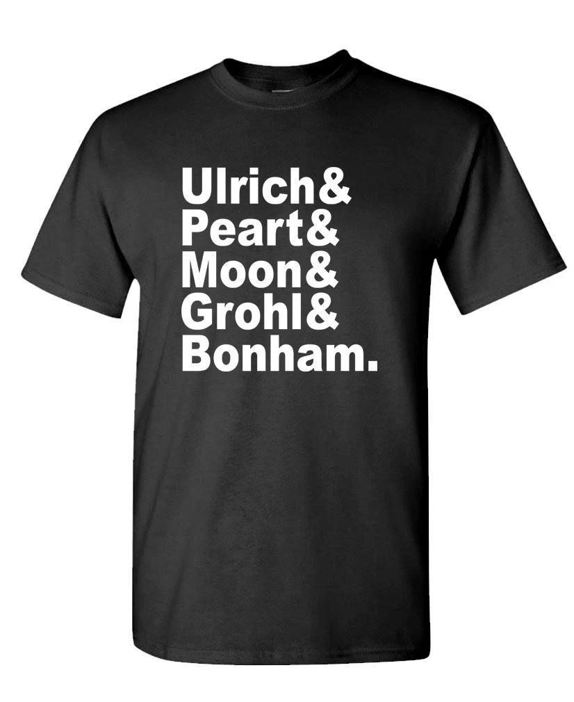FAMOUS DRUMMER AND PERCUSSION NAMES - Unisex Cotton T-Shirt Tee Shirt M