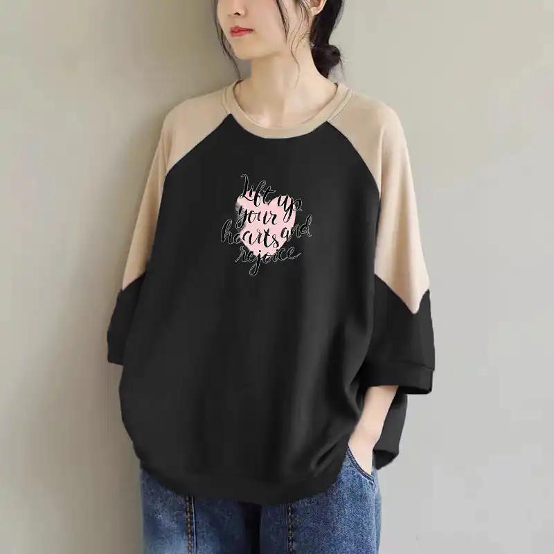 Sweatshirt for Women Cotton Oversize Thickened Loose Casual Pullover Long Sleeve Winter Sweatshirt Top