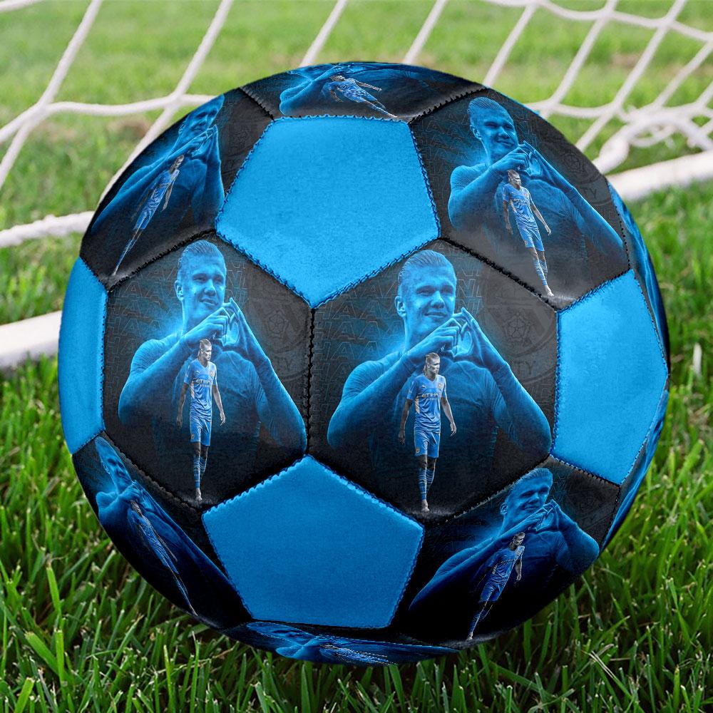 1PC Haaland Game Changer taglia 5 pallone da calcio Pallone da calcio indoor Praha Colorato Per tutte le età Cucito a macchina PVC Pronto per la competizione Resistente Alto rimbalzo