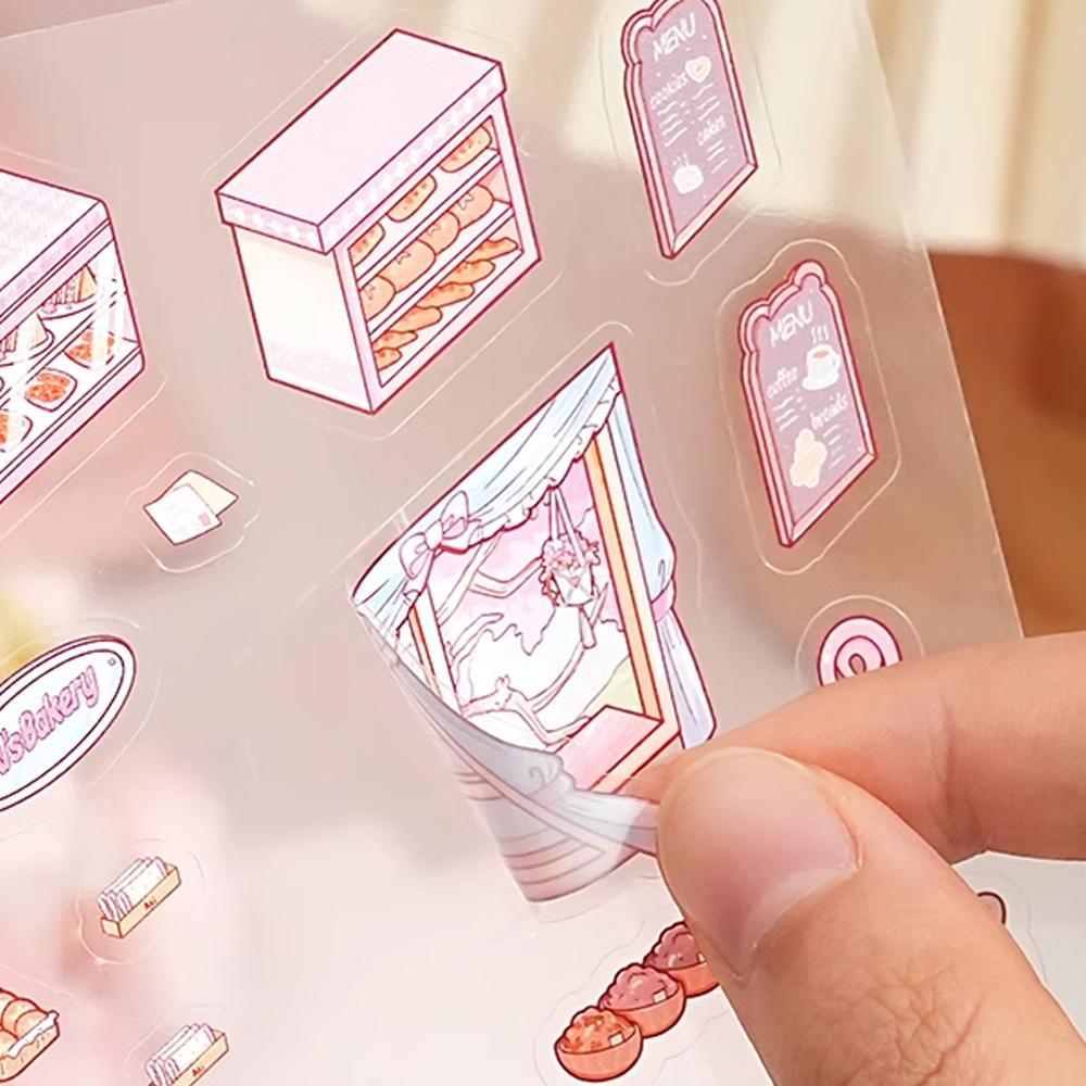 DIY 3D Sticker Cartoon Pocket Cabin Scene Stacking and Pasting Festival Birthday Gift for Kid Child Student