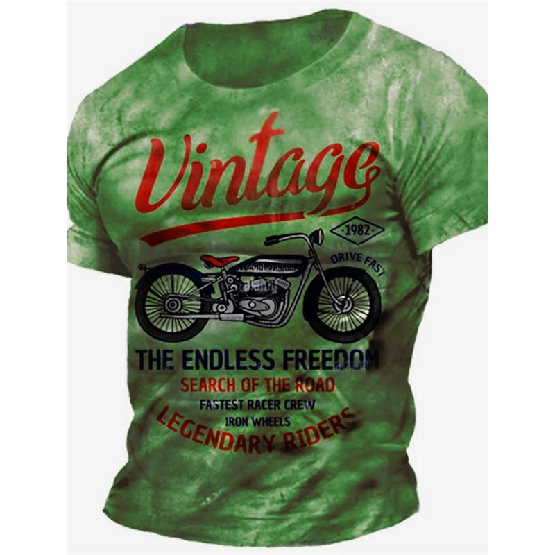 Men's Vintage Isle of Man Tt Motorcycle 3D Printed T-Shirt Personality Street Men's T-Shirt Fitness Oversized T-Shirt