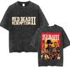 2026 T-shirt a maniche corte con scollo rotondo Y2k Unisex Nuova Top Magliette T-shirt Giocatore Red Dead Redemption 2 Lavata Vintage