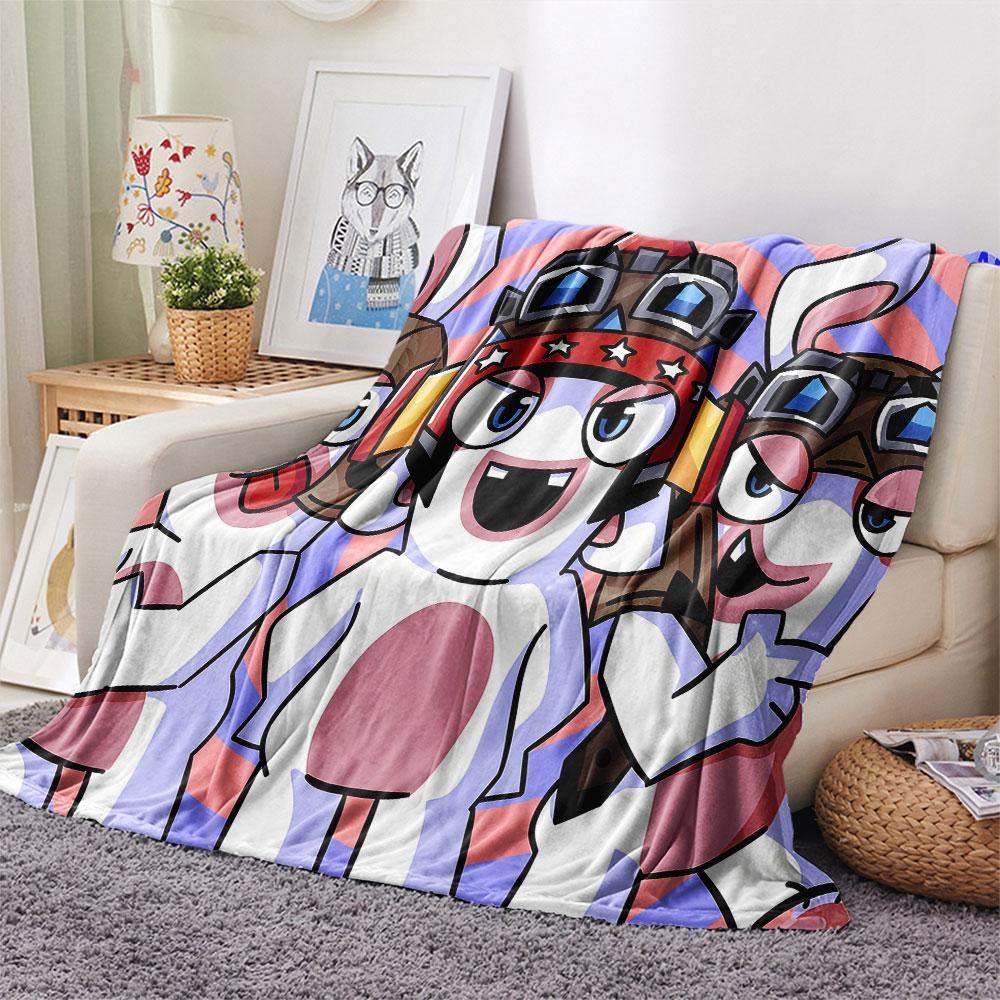 1PC Rabbids Invasion Fantasy Blanket, High Quality Comfortable for All Seasons, Home Decor, Warmth and Comfort