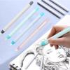 6Pcs/Set School Students Stationery Creative Pen Shape Press Type Pencil Eraser With Replaceable Core Painting Erase Supplies