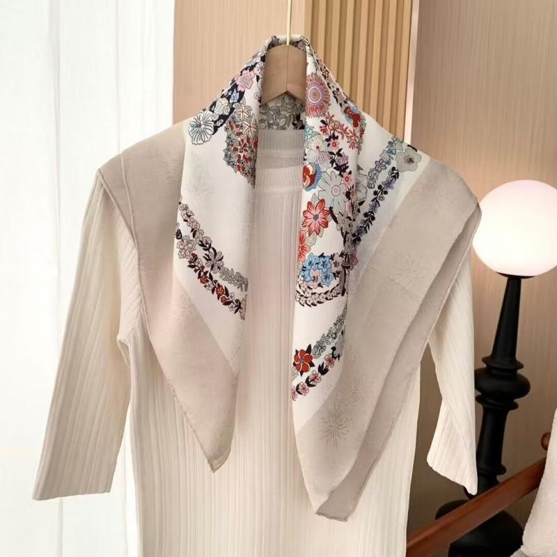 16 Momme 100% Mulberry Silk Square Scarf Womens Fashion Shawl