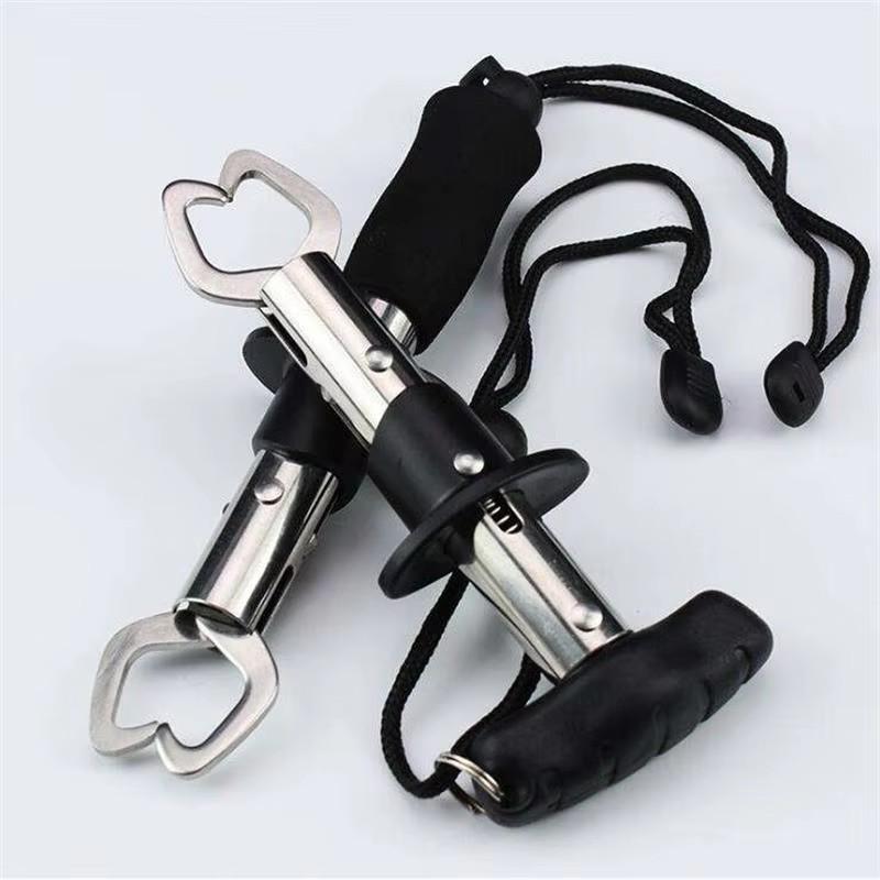 Portable Fishing Gripper Stainless Steel Fish Lip Grip Handle Catch Carp Fishing Lip Grip Fishing Tool Fishing