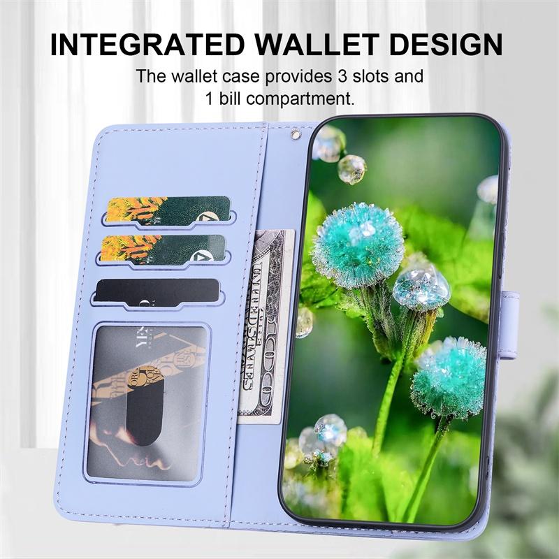 Flip Lanyard CaseFor Xiaomi Poco X6 13T Leather Pocket Card Slots Stand Wallet Cover Casing