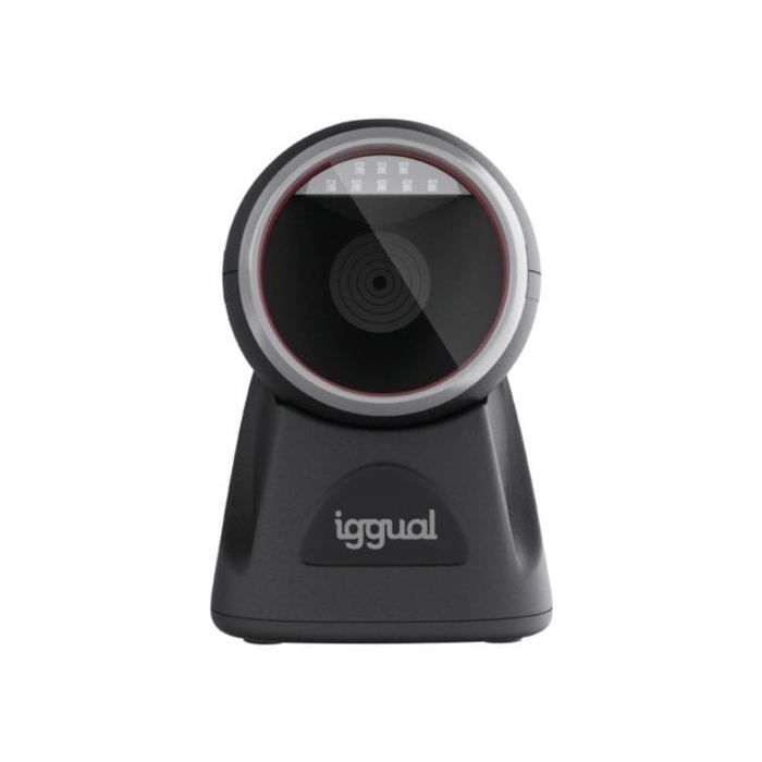 Lector Códigos De Barras Fijo Iggual L2DUSB-S-AX 1D 2D CMOS USB IP52 Negro ABS PC PMMA TPU