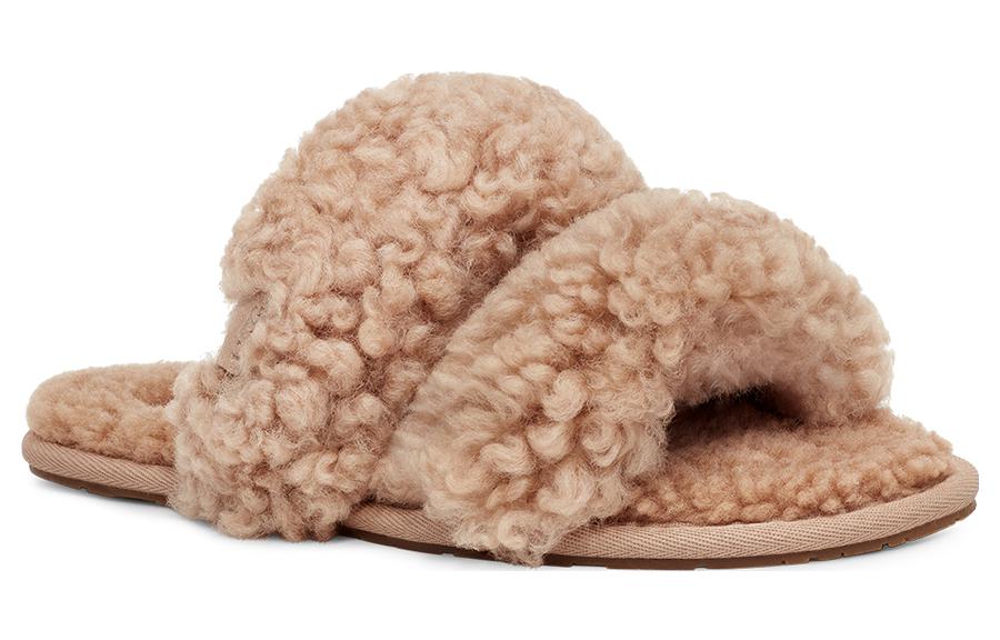 UGG Fleece Lined, Comfortable Lightweight Mules Quiet Slide Slippers Women's Sand 1130837-SAN