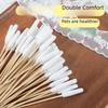 Pet Cotton Swabs with Enlarged Bamboo Stick for Cats and Dogs - Dual-Purpose Ear, Skin, and Anus Cleaning Applicator.