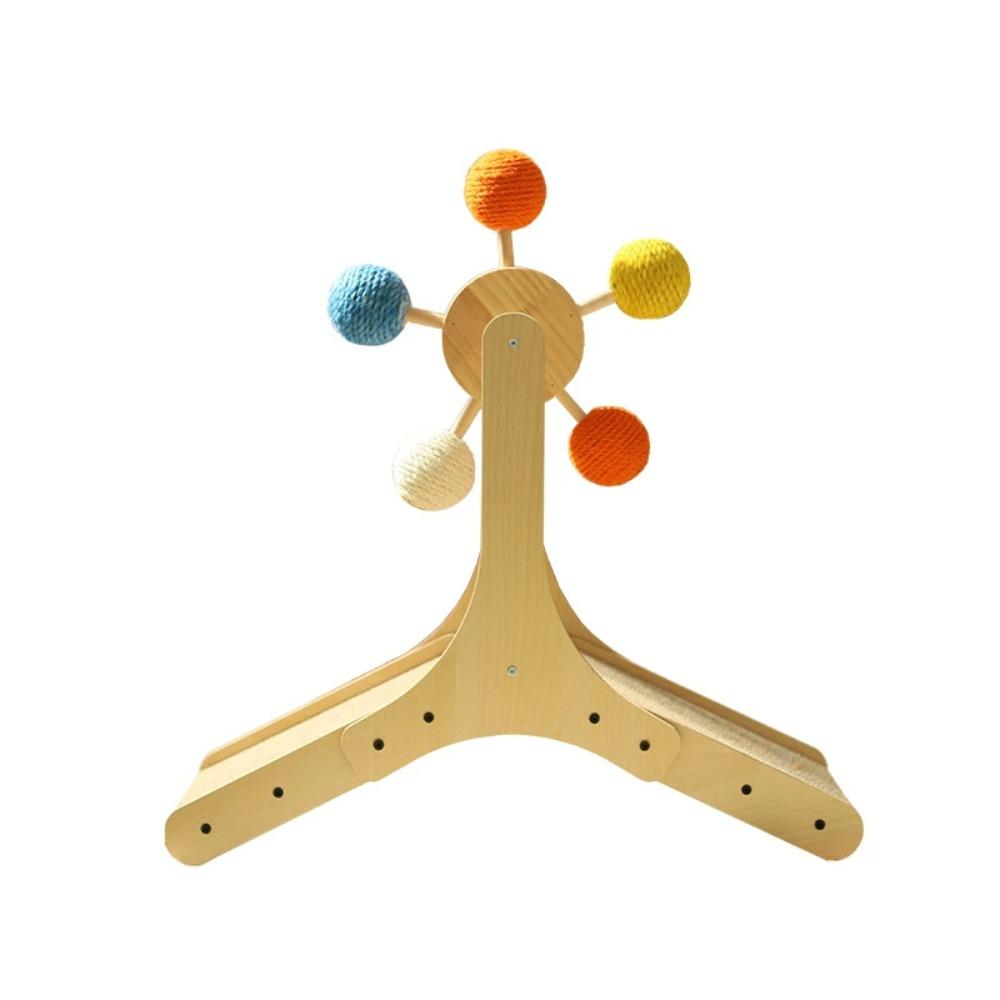 Funny Cat Scratching Post Sisal Kitten Scratcher with Ferris Wheel Spinning Balls Cat Scratching Board for Cats Toys