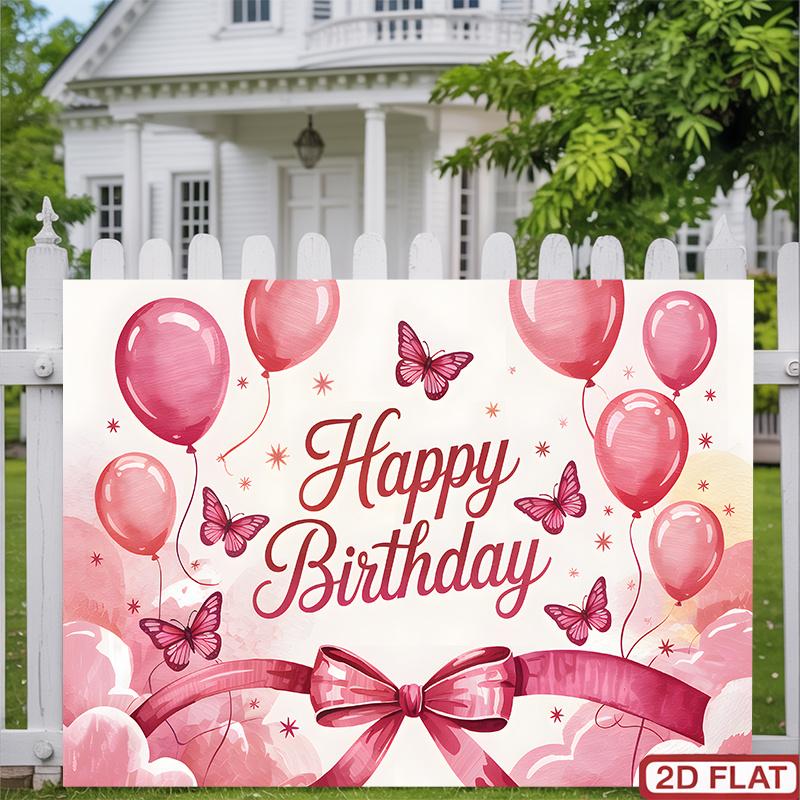 Pink Photography Birthday Backdrop 1pc - Studio Photo Prop