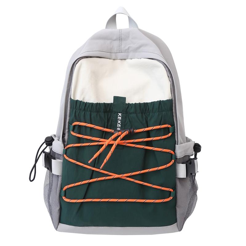 Neuer Nischenstil mit großer Kapazität, schlicht, vielseitig, farblich abgesetzt, sportlich und outdoor, leicht und lässig, Reise-Doppelschulter