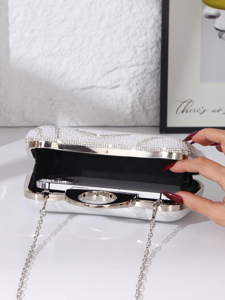 Pearl Evening Clutch Bag - Luxury Retro Handbag for Women