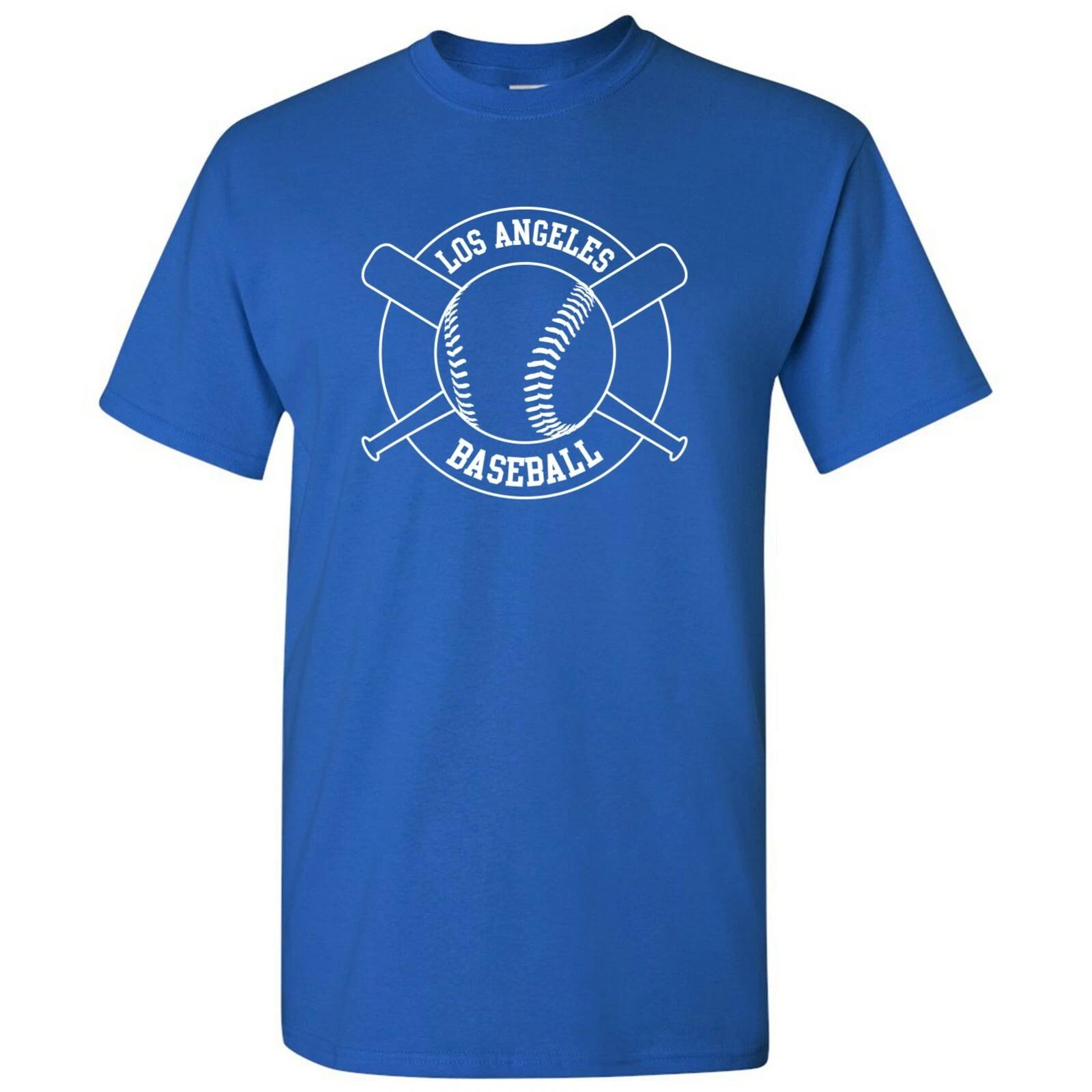 Los Angeles Crossed Baseball Bats - Pitcher, Stadium, Field, Graphic T-Shirt XL