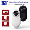 1080P HD Anti-Shake Thumb Action Camera with Lapel Clip for Cycling, Pets, Vlogs & More