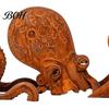Rust-mottled Octopus Ornament Rust Patina Giant Squid Garden Sculpture, Handmade Metal Statue for Beachfront Villa Decoration Outdoor Lawn, Patio, and