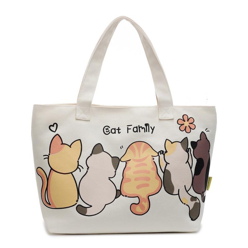 Popular large-capacity tote bag women's new literary canvas bag student class shoulder bag
