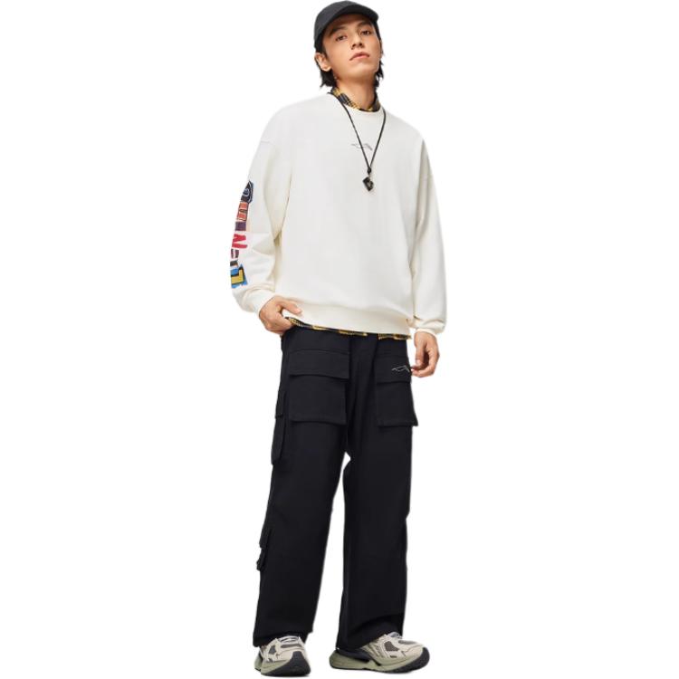 Li Ning Skateboard Sweatshirt Men's Ecru AWDU137-3
