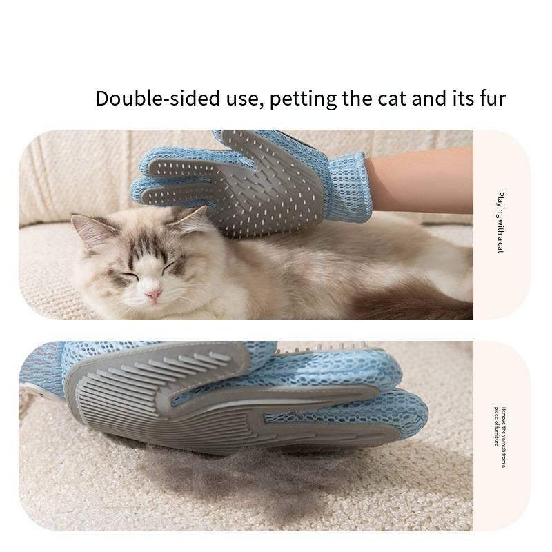 Silicone Pet Grooming Glove CatDog Hair Remover Brush Gentle MassageComb EfficientFloating Hair Removal Bathing Tool PetSupplies