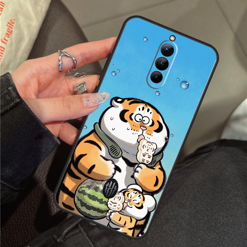 Cartoon Fat Tiger Case For ZTE Nubia RedMagic 11 Air 8 9 10 8S 9S 10S Pro Plus 5G 5S 6 7 6S 7S Pro 10 Air Cover