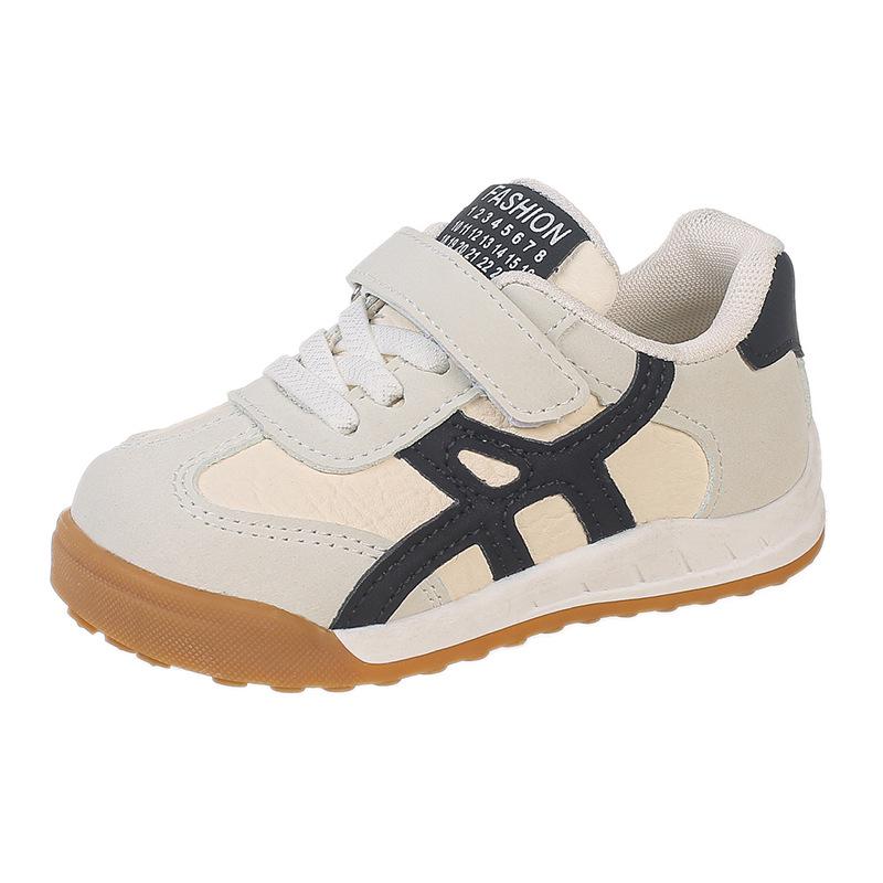 

Детские кожаные водонепроницаемые повседневные спортивные кроссовки Весна 2026 для малышей Size 24 - 15.5cm бежевый