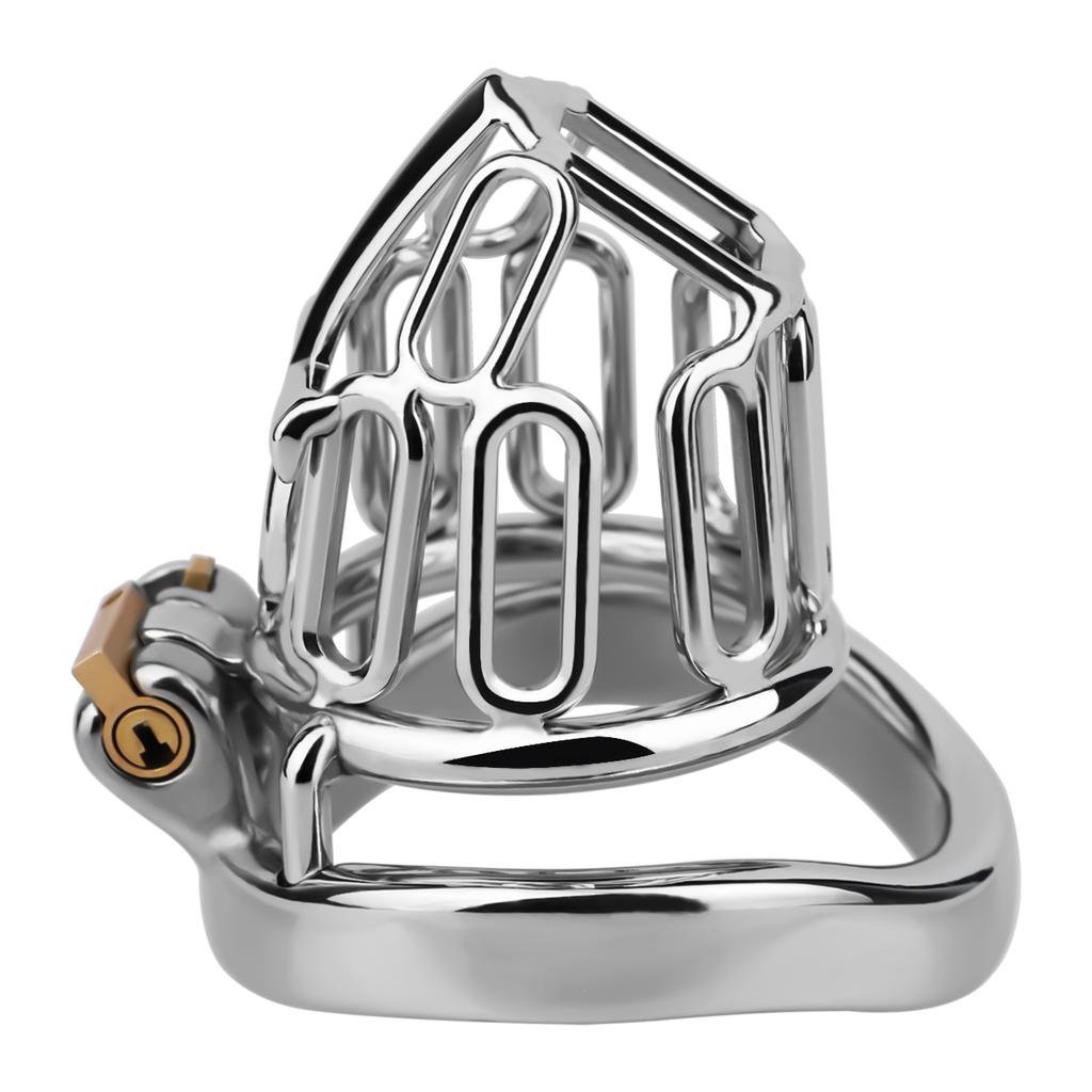 FRRK 304 Stainless Steel Penis Cage Male Chastity Device Metal Penis Lock Cock Cage BDSM Chastity Cage for Men