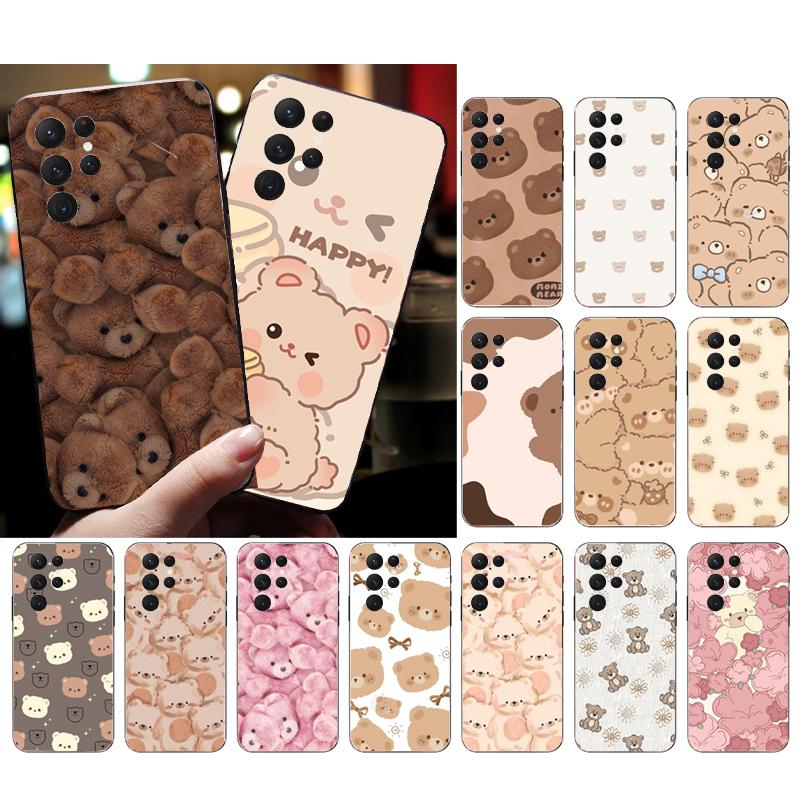 Søt Bear Telefonveske For Samsung A35 A55 A54 A15 A25 A05s A05 A22 A24 A52 A33 A34 M34 M14 M54 M23