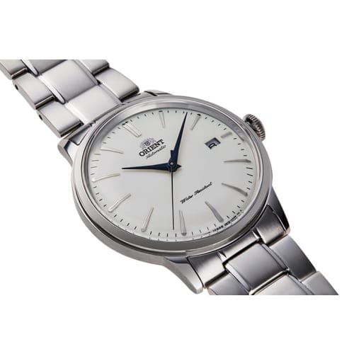 Orient Bambino Automatic Watch, Mechanical, RN-AC0001S, Men's, White, Silver, with Japanese Manufacturer's Warranty