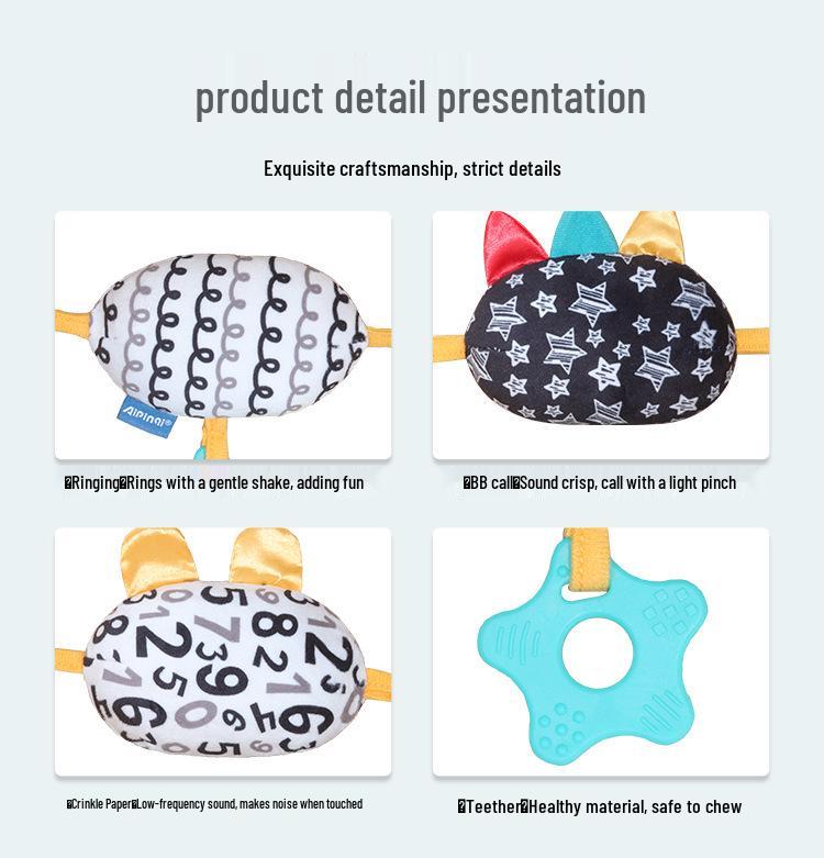 Aipinqi Baby Stroller Hanging Toy with Teether Rattle for Visual Development
