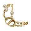 Dior Logo Detail Metal Resin Pearl Bracelet Women Bracelets Gold B2068WOMRS301