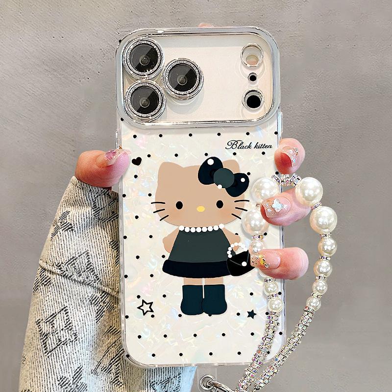 Polka Dot Cat Is Suitable for 11promax Apple Mobile Phone Case Iphone11 with Bracelet 11 Xiaoxiangfeng 11 Cartoon Woman