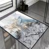 Marble Texture Pattern Entrance Doormat Floor Mat for Bathroom Non Slip Bath Mats Soft Carpet Shower Tub Outdoor Doormats Decor