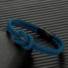 Herren Doppel-lagiges geknotetes Seilarmband für Damen Schwarzer Edelstahl Schieber Magnetverschluss Unendlichkeit Partner Schmuck