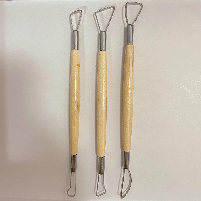 Set de 6 piese din lemn pentru sculptură și modelaj în lut ceramic