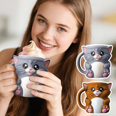 Cuddles The Ice Pint Holder, 3D Printed Cup With Handle & Snack Drawer, Cute Leak Proof Ice Cream Pint Holder, For Lovers Gifts