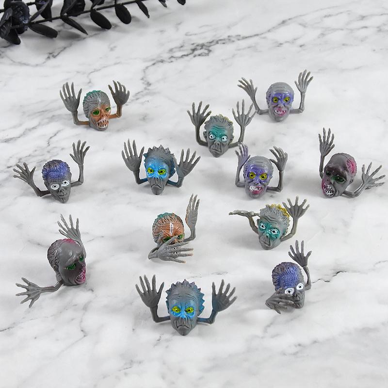 5/10Pcs Monster Finger Puppets Mini Ghost Head Zombie Story Time Kids Funny Toy Children Birthday Party Halloween Christmas Gift