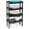 Black Kitchen Shelf 31X22X14.5 / 11.5 Cm 4 Pcs.