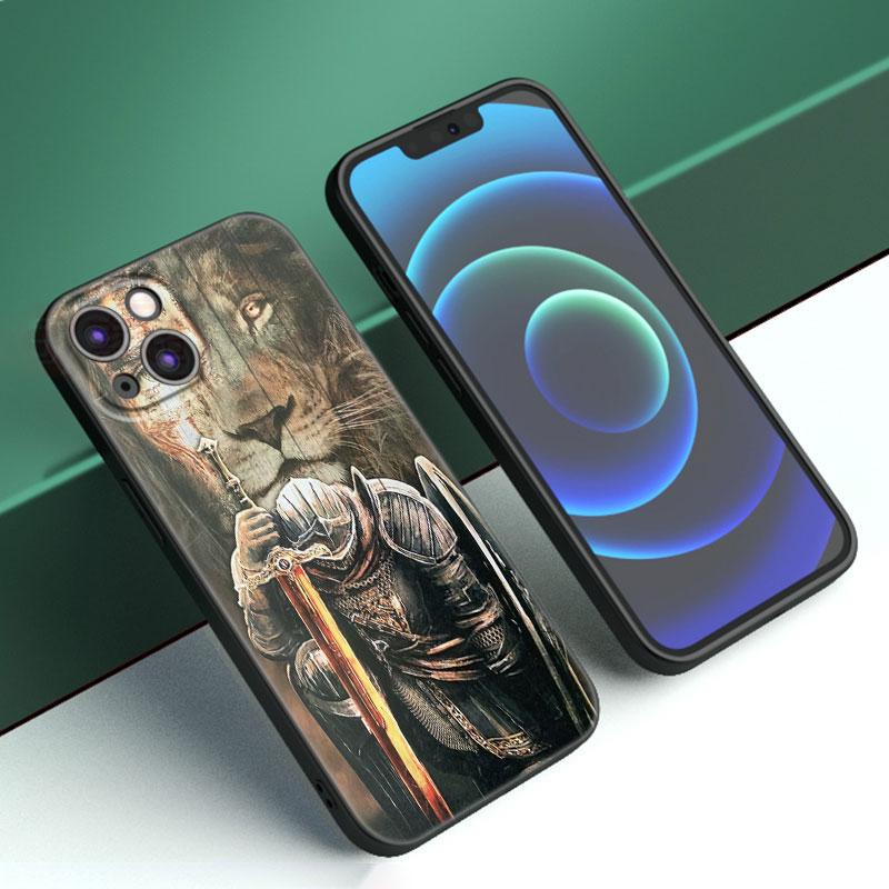 Spartan Phone Case For Apple iPhone 12 13 Mini 11 14 15 Pro Max 7 8 Plus X XR XS SE 2020 2022 Black Silicone Case