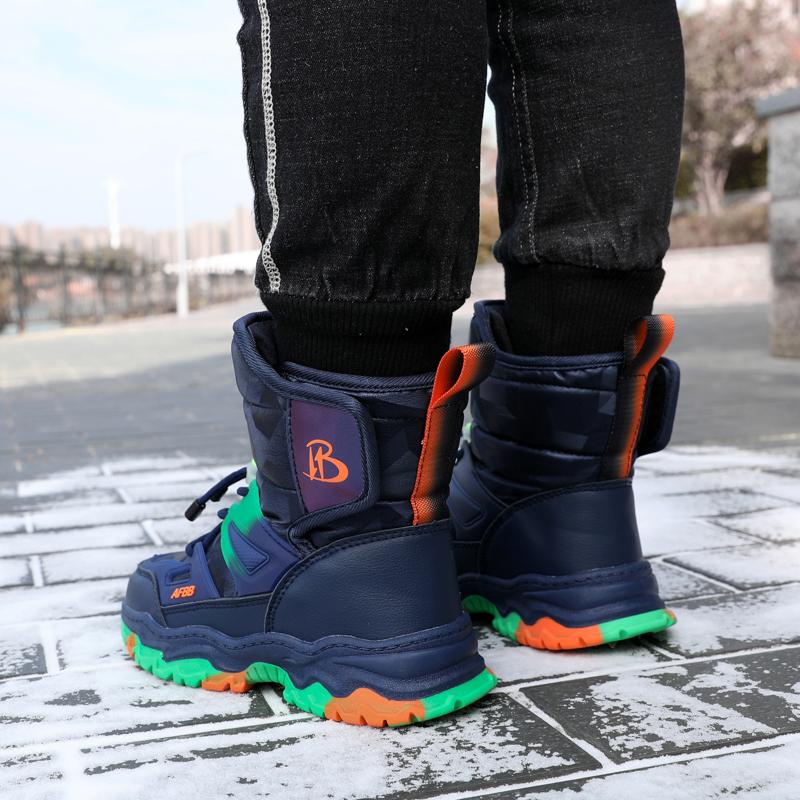 Детская зимняя противоскользящая износостойкая и мягкая теплая спортивная обувь с высоким — фото 8