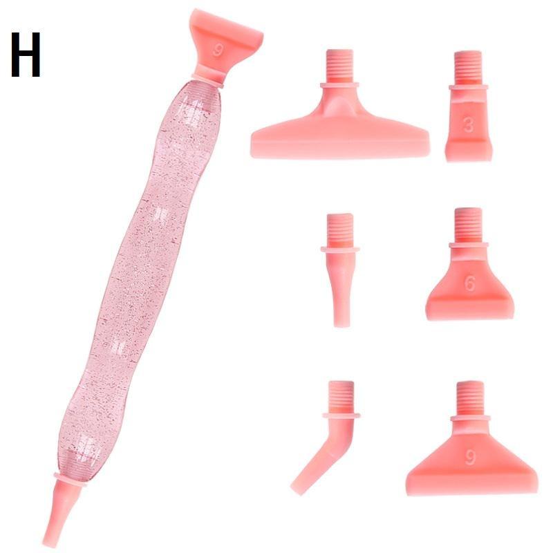 

5D инструмент для алмазной живописи, сверло с наконечником из смолы, новая ручка для алмазной живописи с резьбой, наборы насадок с несколькими россыпями для ручек