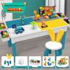 Multifunctional Building Block Table for Kids, Compatible with Large Lego Pieces, Educational Toy for Boys Ages 3-6