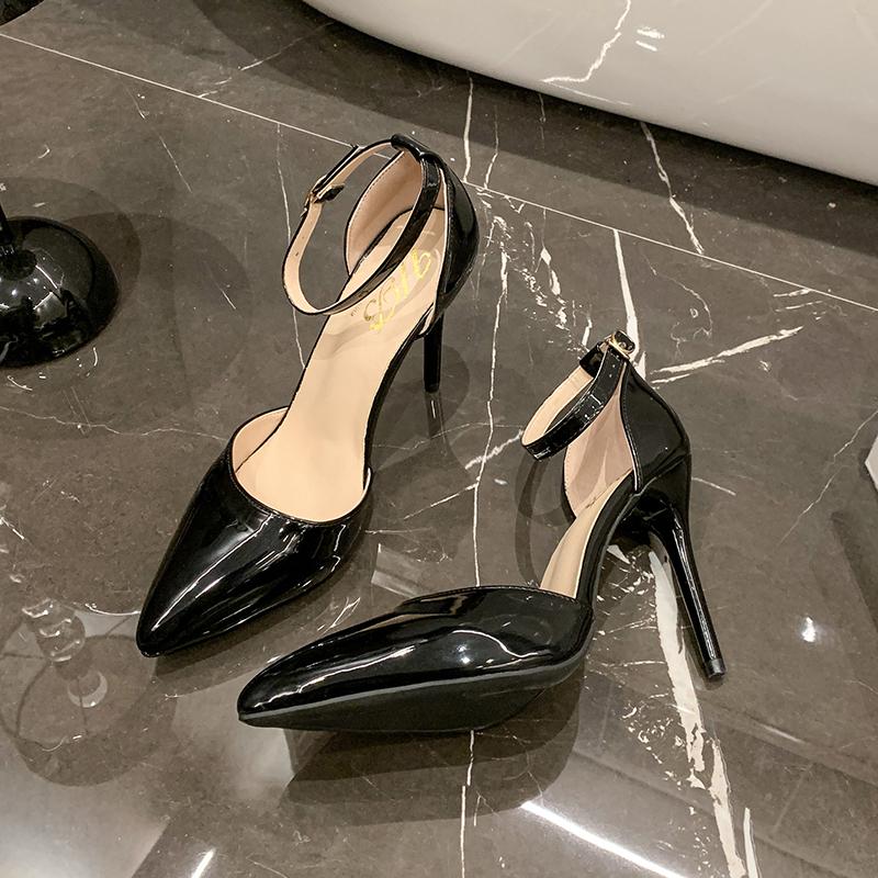 2025 New Women's Fashion Slim Heel Shoes Spring New Pointed Head Shallow Mouth Word with Anti-slip Wear-resistant High Heels