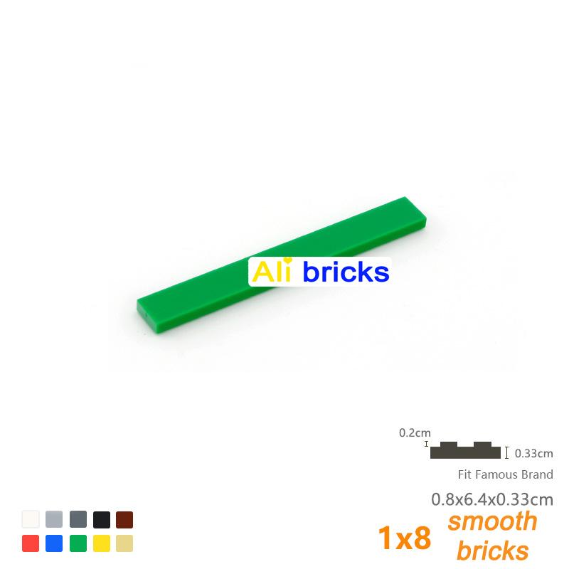 25pcs 4162 Bricks 1x8 Building Tile Construct Smooth Blocks Assembling Bulk Parts Model Kit Base MOC DIY Accessories