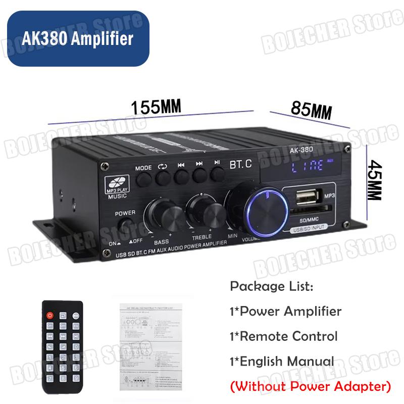 AK35/AK45/AK55/AK380/AK370/AK170 High Power Amplifier HIFI Stereo Audio Amplifiers 12V Car Home Sound Speaker Power Amplifier
