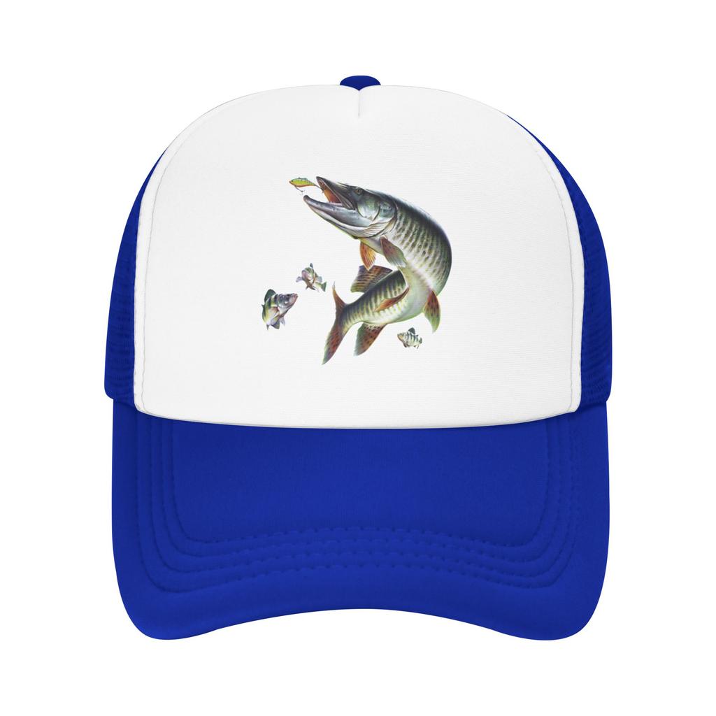 Fashion Muskie Fishing Mesh baseball cap Shapes The Face Brand Unisex Caps