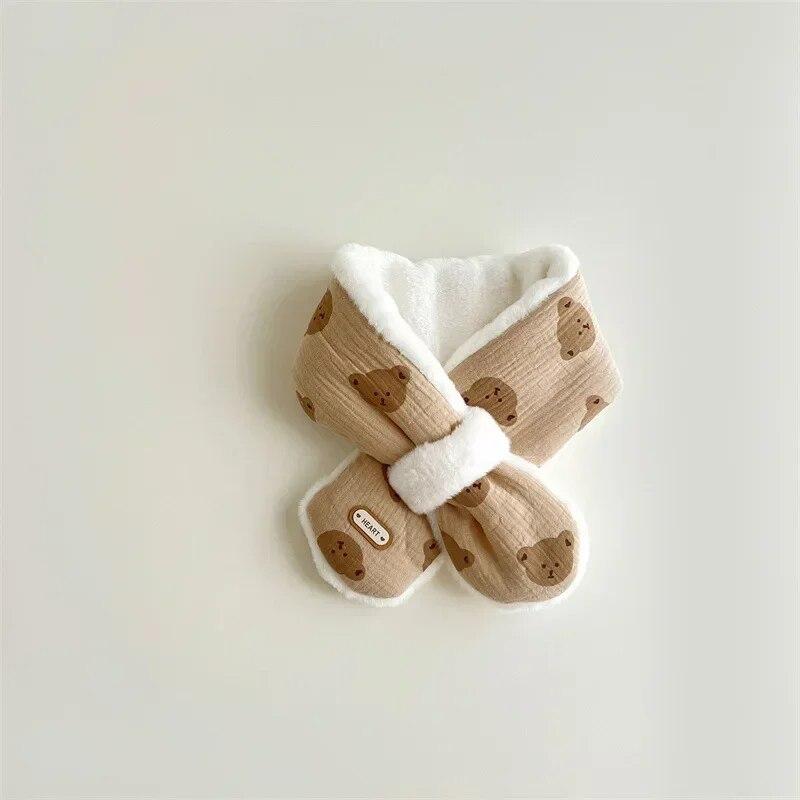 Warme Säuglingsbaby-Schals, koreanische niedliche Cartoon-Bär-Babyschals, Herbst-Winter-warme Schals für Neugeborene, Jungen, Mädchen, Fotografie-Requisiten